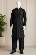 Midnight Black - 2 Piece Cotton Suit