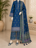 Royal Azure - Digital Printed 3-Piece Suit Unstitched