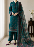 Emerald Green - Digital Printed Lawn 3-Piece Suit Unstitched