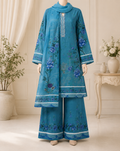 Blue Reverie -  Digital Printed 3 Piece Suit Unstitched