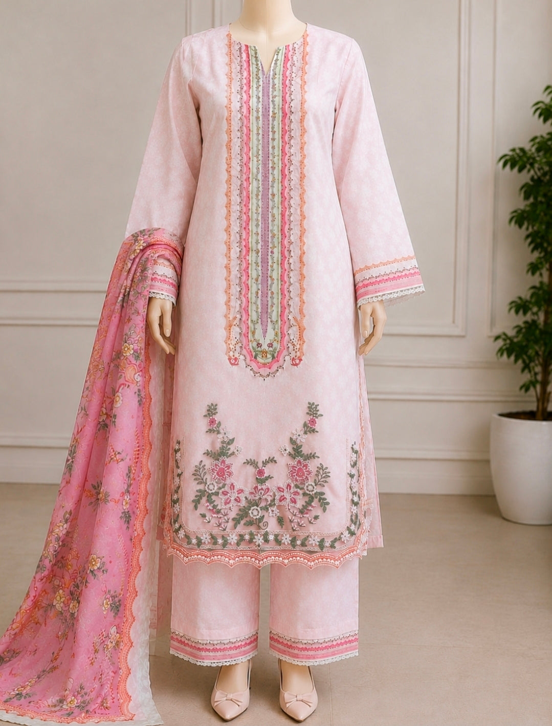 Whispering Spring - Digital Printed Lawn 3 Piece Suit Unstitched